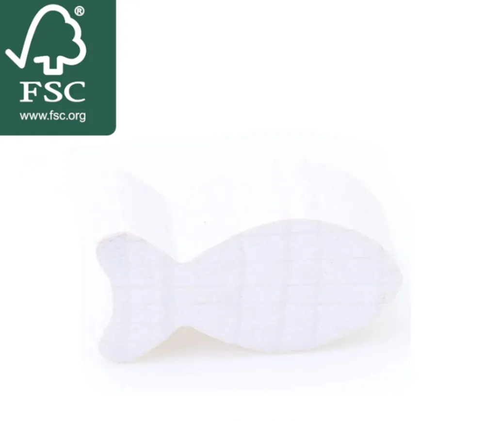 Tout Pour le Jeu Pion poisson blanc en bois 24 x 13 mm pour jeu