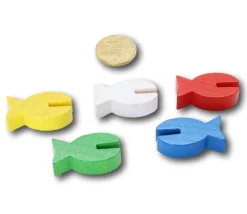 Tout Pour le Jeu Pion poisson en bois marqueur 28 x 15 x 9 mm (Icecool)