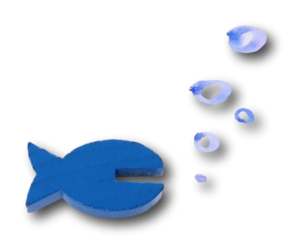 Tout Pour le Jeu Pion poisson en bois marqueur 28 x 15 x 9 mm (Icecool)