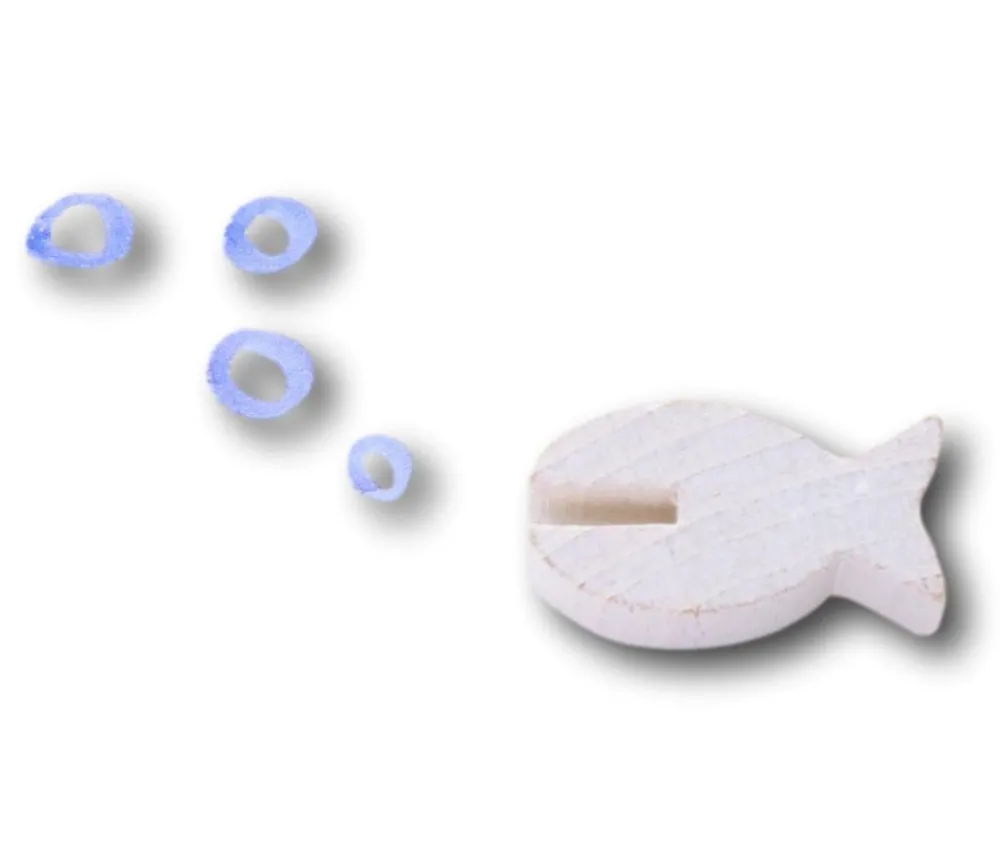 Tout Pour le Jeu Pion poisson en bois marqueur 28 x 15 x 9 mm (Icecool)