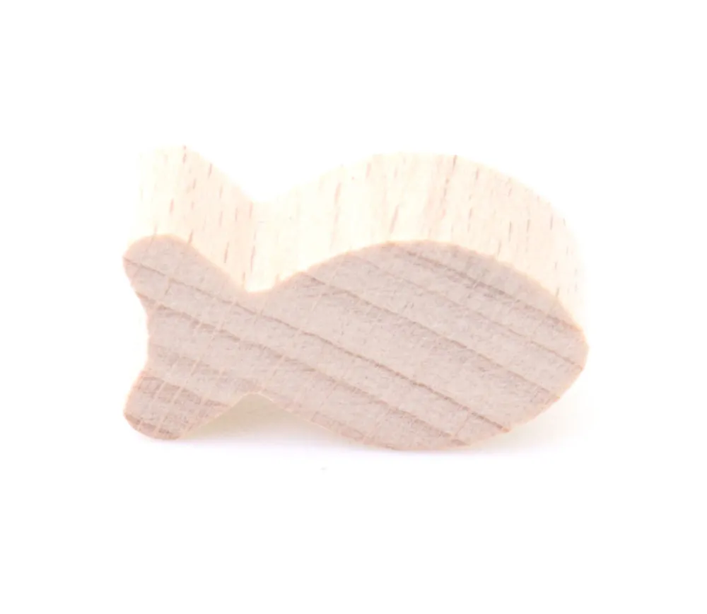 Tout Pour le Jeu Pion poisson en bois naturel 24 x 13 mm pour jeu