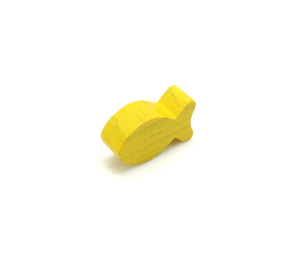 Tout Pour le Jeu Pion poisson jaune en bois 24 x 13 x 8 mm pour jeu