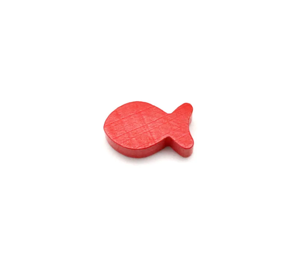Tout Pour le Jeu Pion poisson rouge en bois 24 x 13 x 8 mm pour jeu