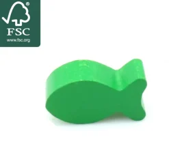 Tout Pour le Jeu Pion poisson vert en bois 24 x 13 x 8 mm pour jeu