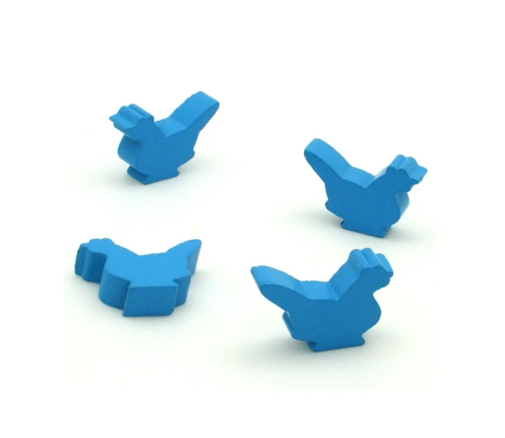 Tout Pour le Jeu Pion poule bleue claire en bois 30 x 19 x 8 mm