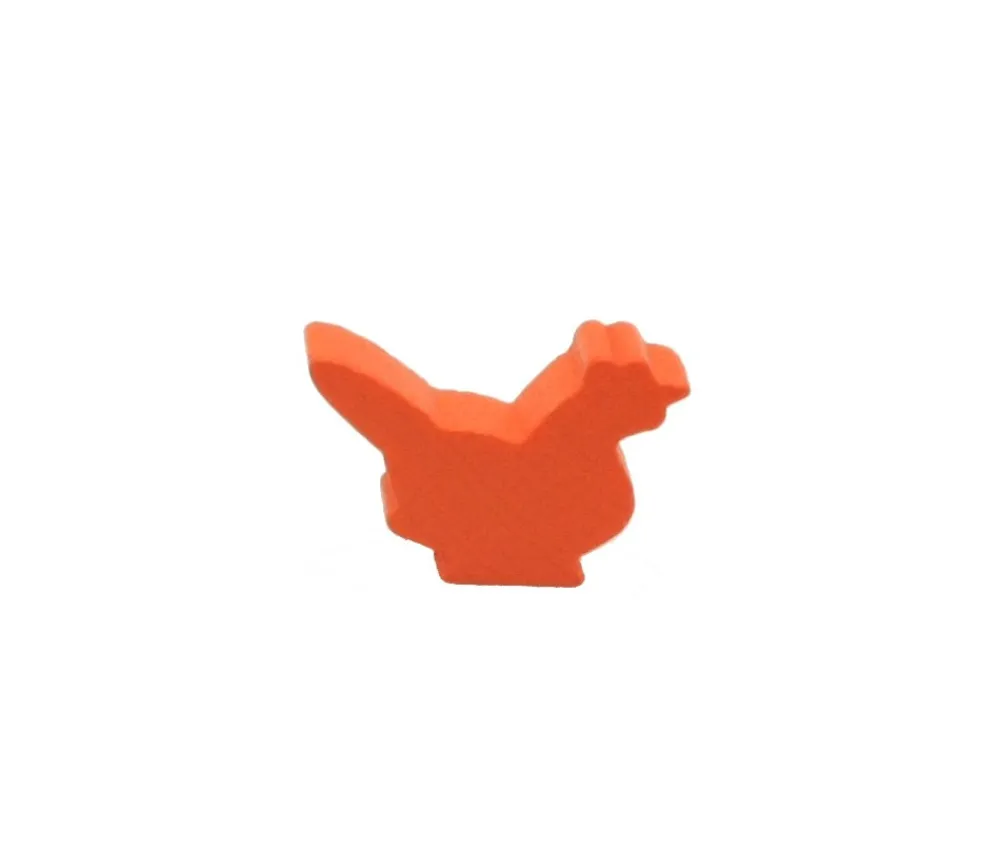 Tout Pour le Jeu Pion poule orange en bois