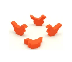 Tout Pour le Jeu Pion poule orange en bois