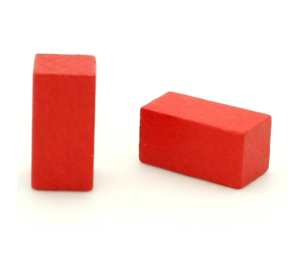 Tout Pour le Jeu Pion rectangle 10x10x20 mm en bois pour jeu à l'unité