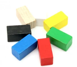 Tout Pour le Jeu Pion rectangle 10x10x20 mm en bois pour jeu à l'unité