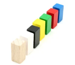 Tout Pour le Jeu Pion rectangle 10x10x20 mm en bois pour jeu à l'unité