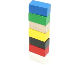 Tout Pour le Jeu Pion rectangle 10x10x20 mm en bois pour jeu à l'unité