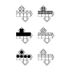 Tout Pour le Jeu Pion rectangulaire noir et blanc gratuit pour jeu de société