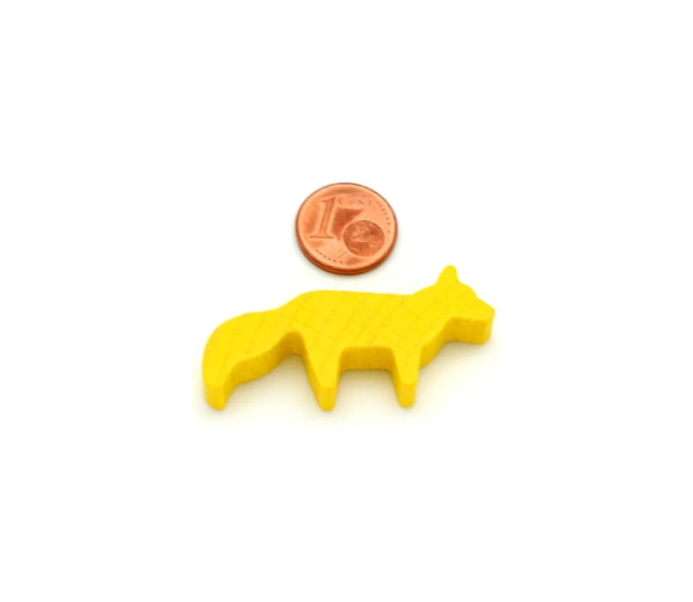 Tout Pour le Jeu Pion renard jaune en bois 45 x 20 x 8 mm