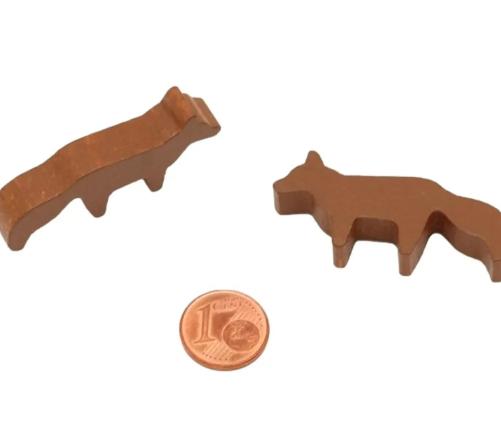 Tout Pour le Jeu Pion renard marron en bois 45 x 20 x 8 mm