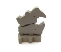 Tout Pour le Jeu Pion rhinocéros gris en bois pour jeu 50 x 30 x 12 mm