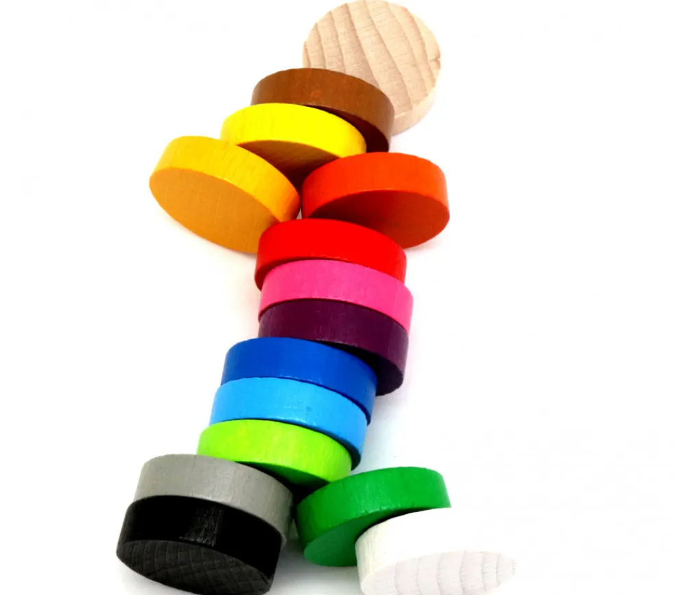 Tout Pour le Jeu Pion rond 2.5 cm pour jeu - jeton en bois 25 x 7 mm à l'unité