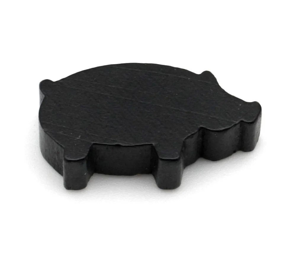 Tout Pour le Jeu Pion sanglier ou cochon noir en bois 30 x 14 x 8 mm.