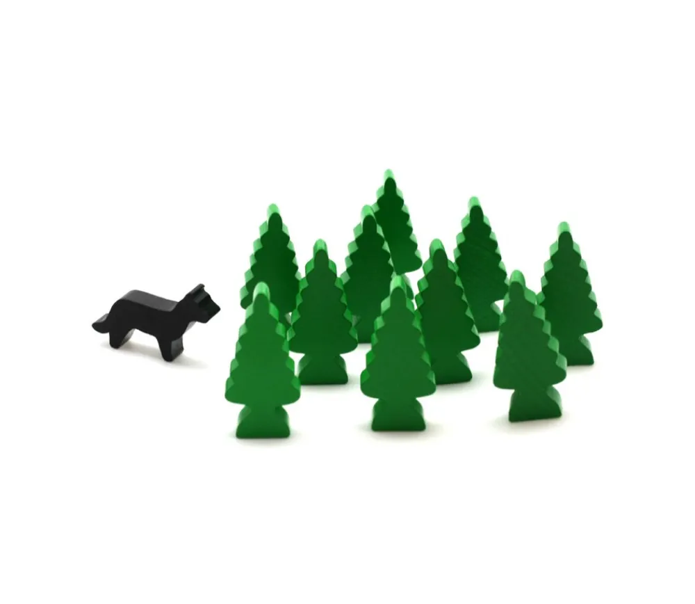 Tout Pour le Jeu Pion sapin vert en bois 43x21x10 mm