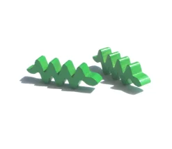 Tout Pour le Jeu Pion serpent vert en bois 46 x 15 x 8 mm