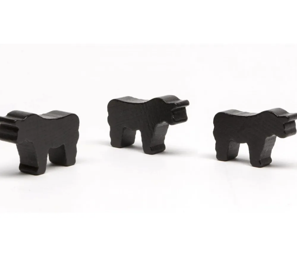 Tout Pour le Jeu Pion taureau noir en bois 35 x 25 x 10 mm.