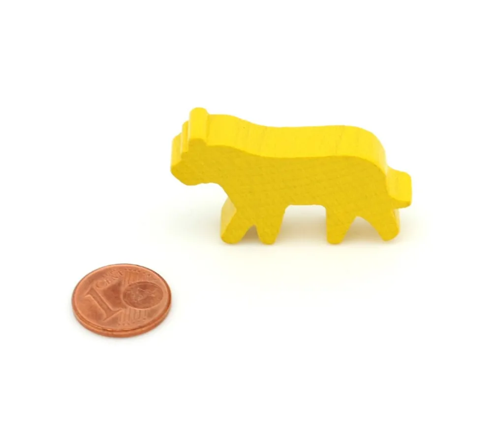 Tout Pour le Jeu Pion tigre jaune en bois pour jeu 40 x 22 X 8 mm