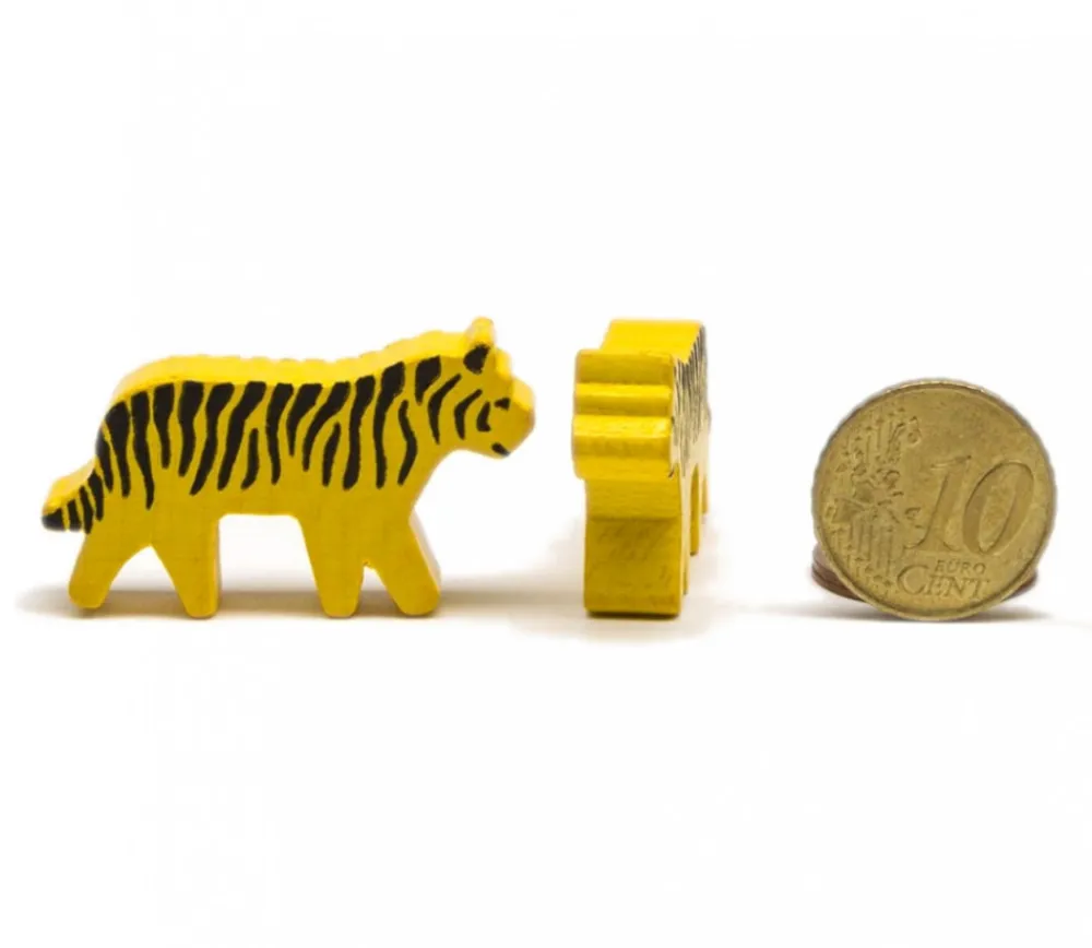 Tout Pour le Jeu Pion tigre tacheté jaune et noir en bois pour jeu 40 x 22 X 8 mm