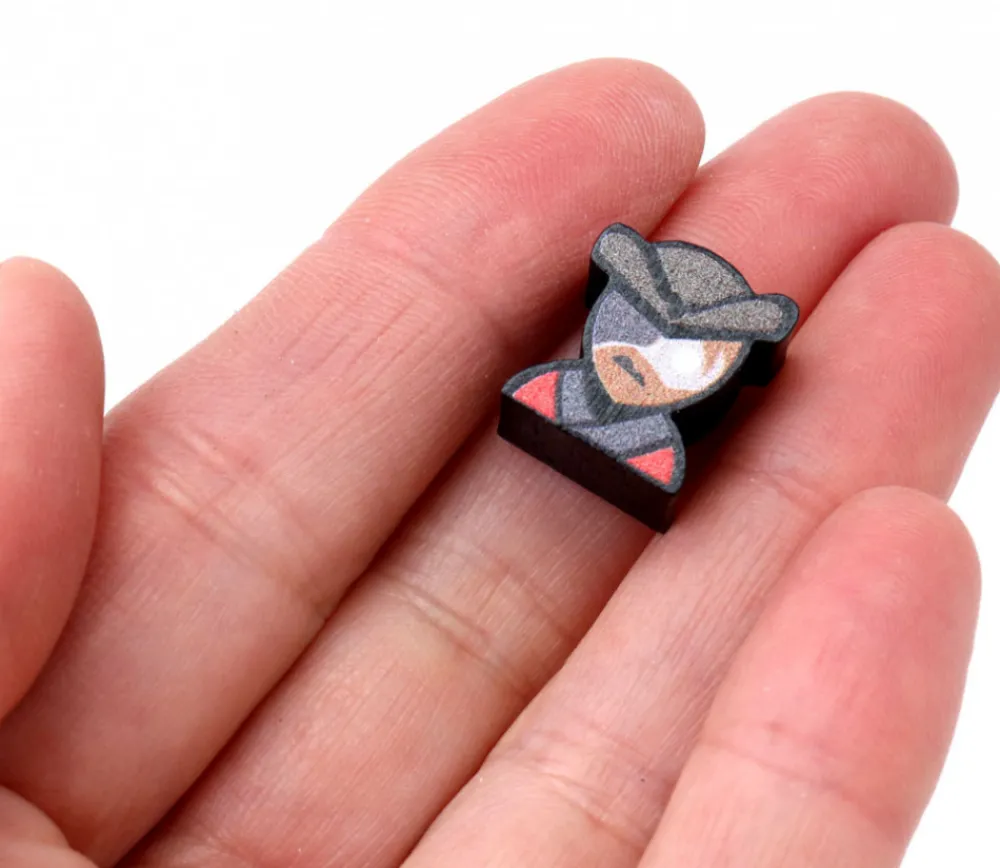 Tout Pour le Jeu Pion tête de pirate en bois - 16 x 14 x 10 mm