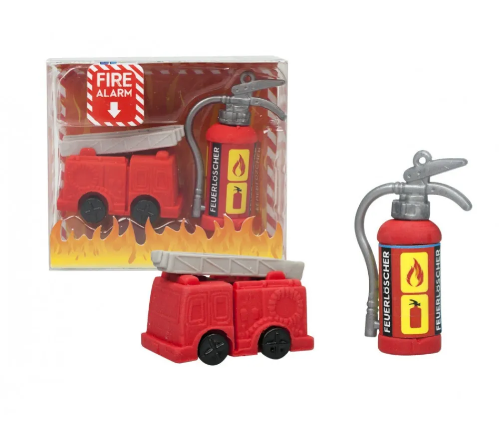 Tout Pour le Jeu Pions Gommes : 1 camion de pompier et 1 extincteur