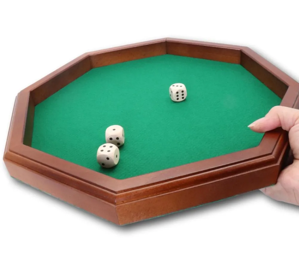 Tout Pour le Jeu Piste à dés bois octogonale 38 cm - fabrication France