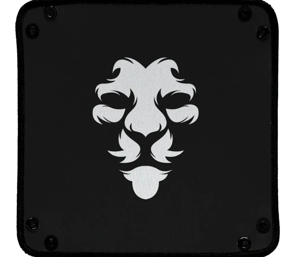 Tout Pour le Jeu Piste de dés noire motif Lion Blanc 21 cm