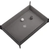 Tout Pour le Jeu Piste de dés rectangulaire magnétique 28 x 21 cm noir et grise - gamegenic