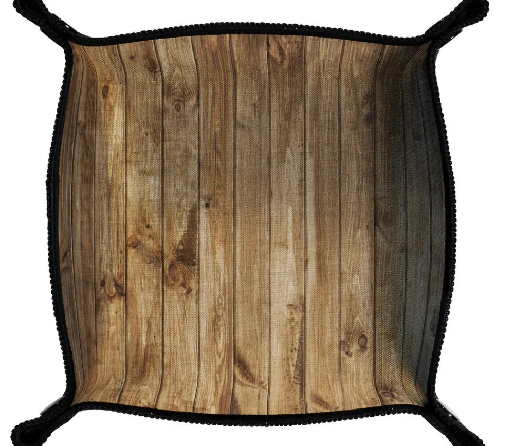 Tout Pour le Jeu Piste de dés souple néoprène décor bois 21x 21 cm