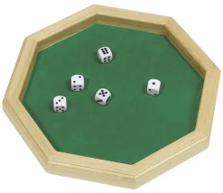 Tout Pour le Jeu Piste dés à jouer en bois 25.7 cm octogonale