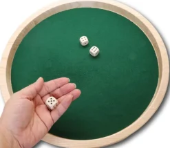Tout Pour le Jeu Piste dés bois ronde 36 cm - fabrication France