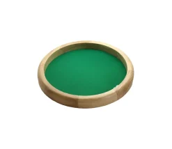 Tout Pour le Jeu Piste dés en bois ronde 40 cm avec 5 dés bois