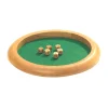 Tout Pour le Jeu Piste dés en bois ronde de 30 cm avec 6 dés bois