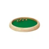 Tout Pour le Jeu Piste dés en bois ronde de 35 cm avec 5 dés bois