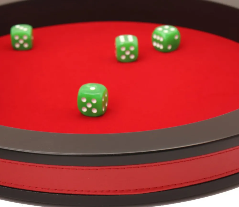 Tout Pour le Jeu Piste dés rouge et noire de 43 cm avec 5 dés