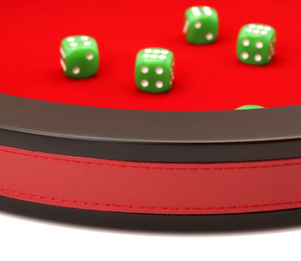 Tout Pour le Jeu Piste dés rouge et noire de 43 cm avec 5 dés