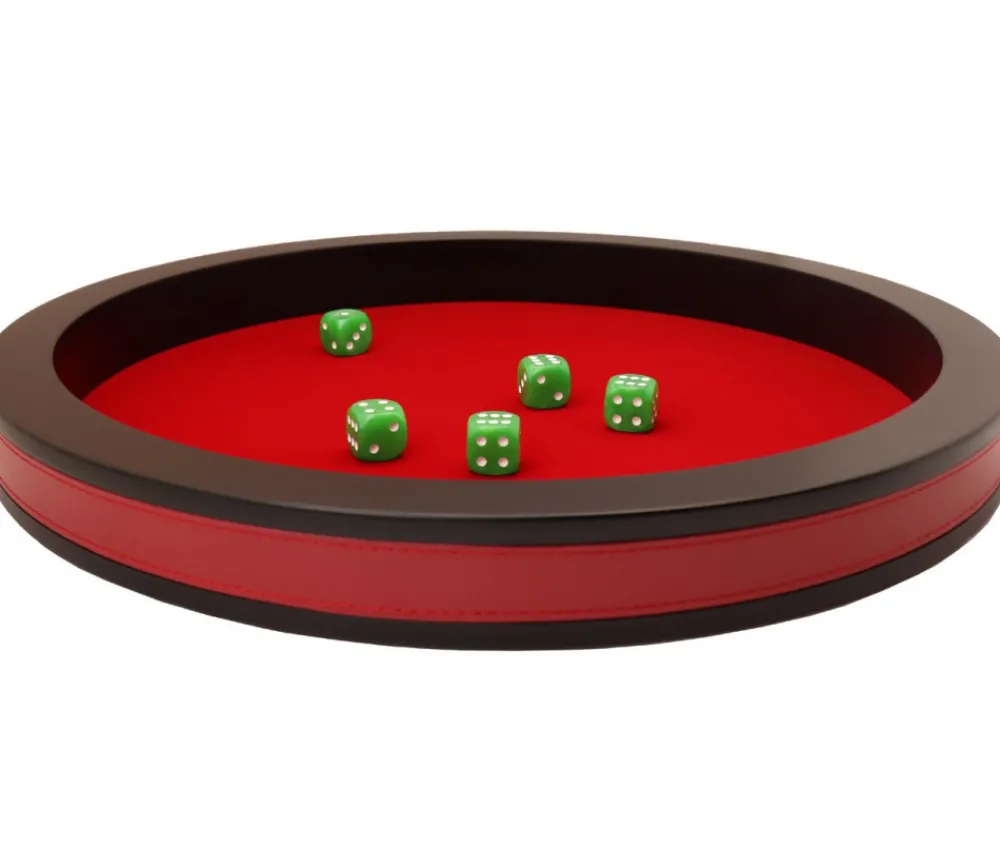 Tout Pour le Jeu Piste dés rouge et noire de 43 cm avec 5 dés