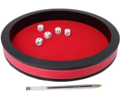 Tout Pour le Jeu Piste dés rouge et noire de 30 cm avec 5 dés