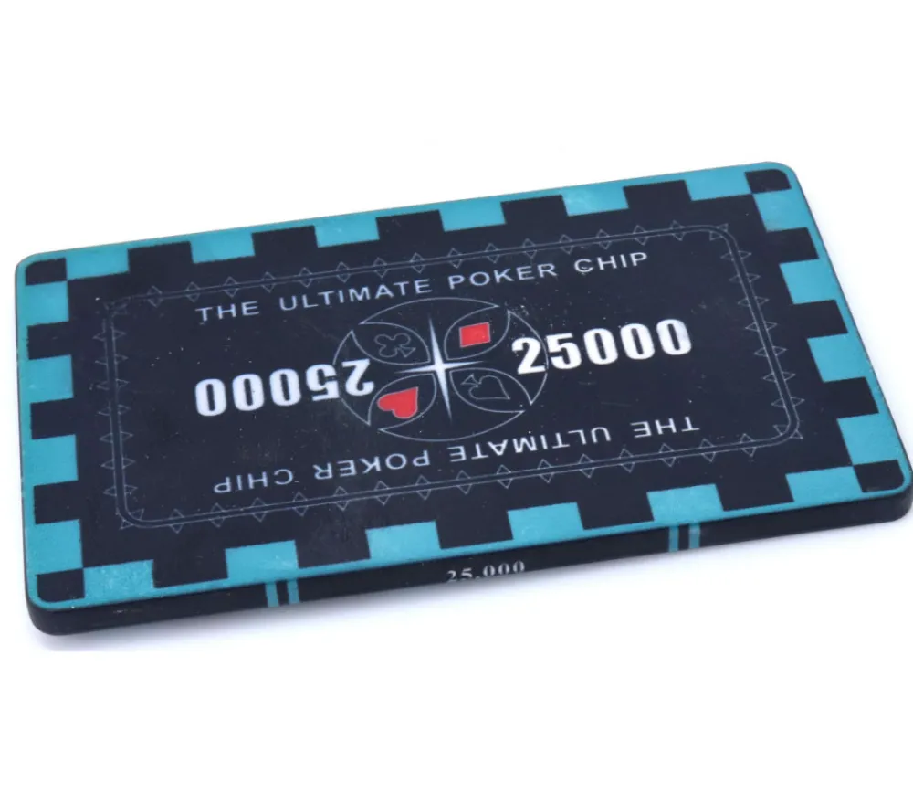Tout Pour le Jeu Plaque céramique noire poker valeur 25000 - 40 gr