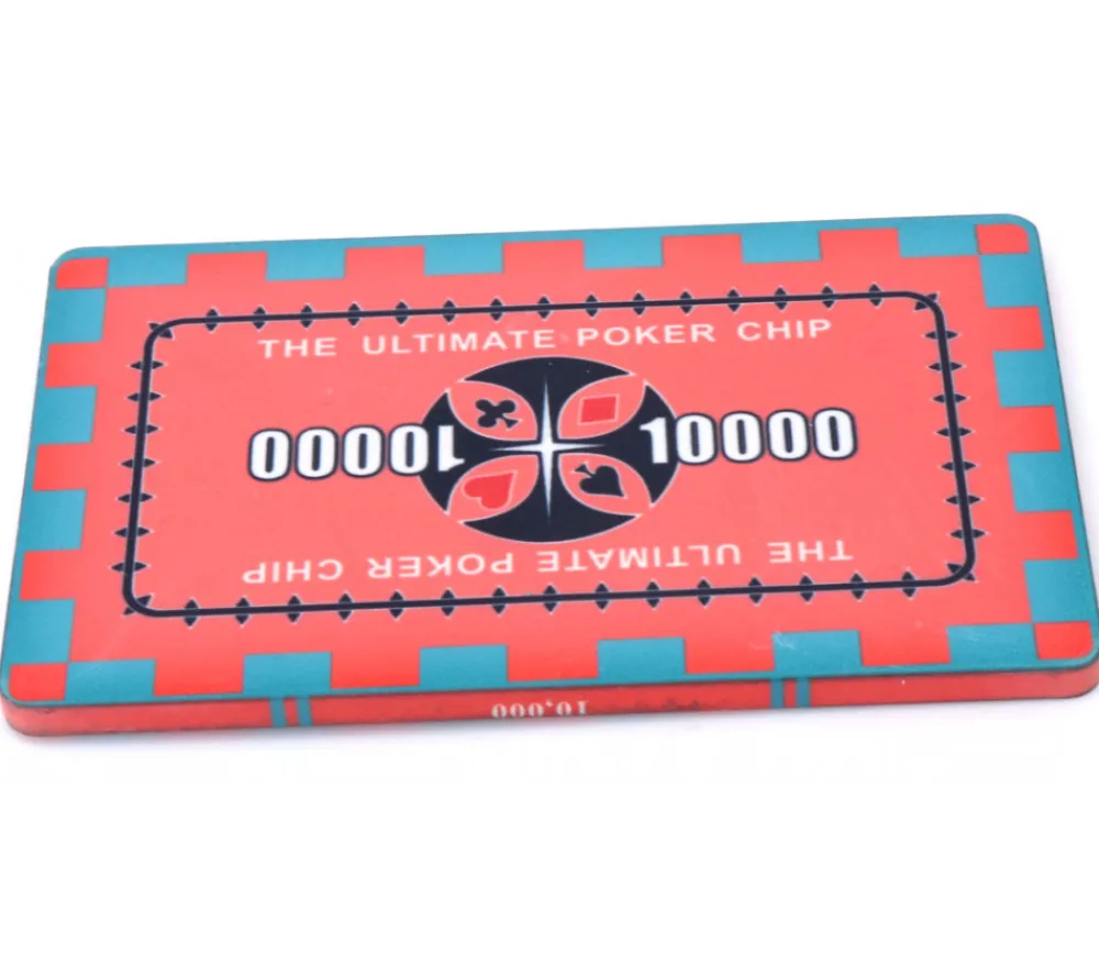 Tout Pour le Jeu Plaque céramique rose poker valeur 10 000 - 40 gr
