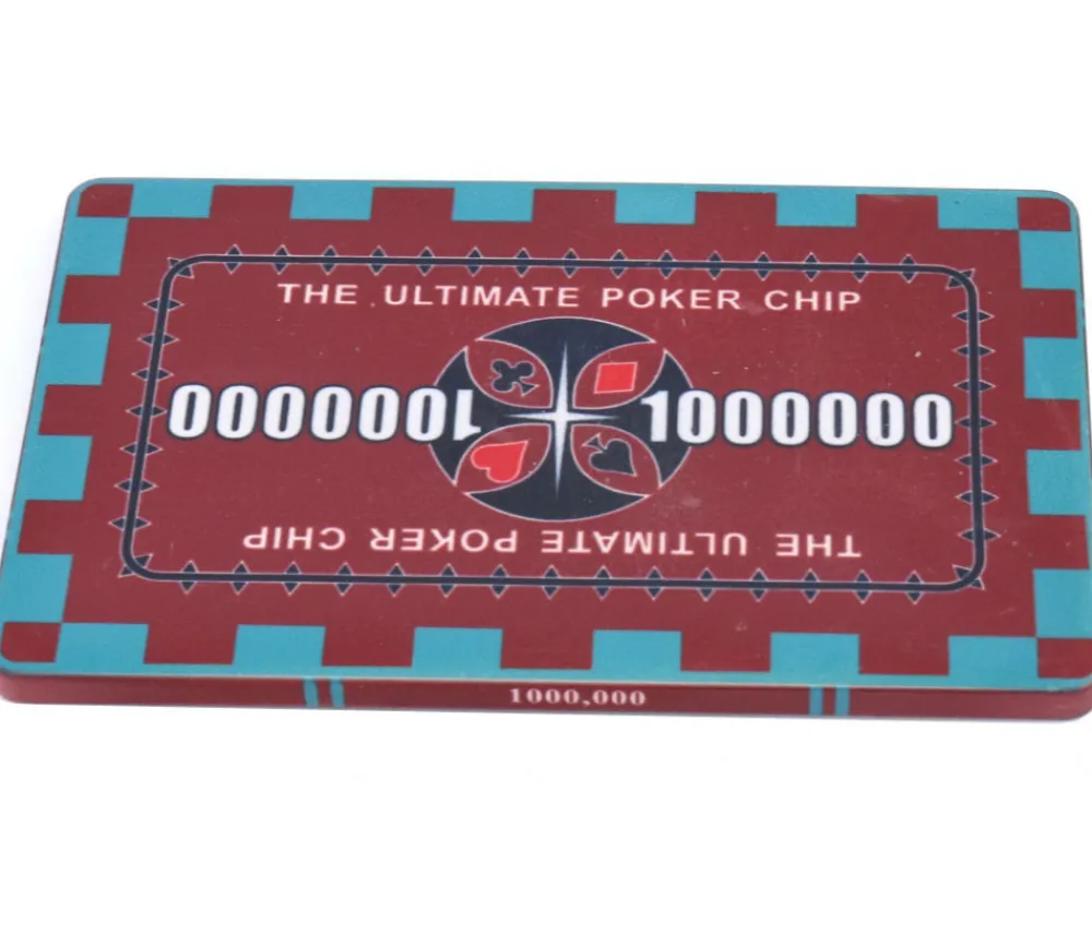 Tout Pour le Jeu Plaque céramique rouge poker valeur 1000000 - 40 gr