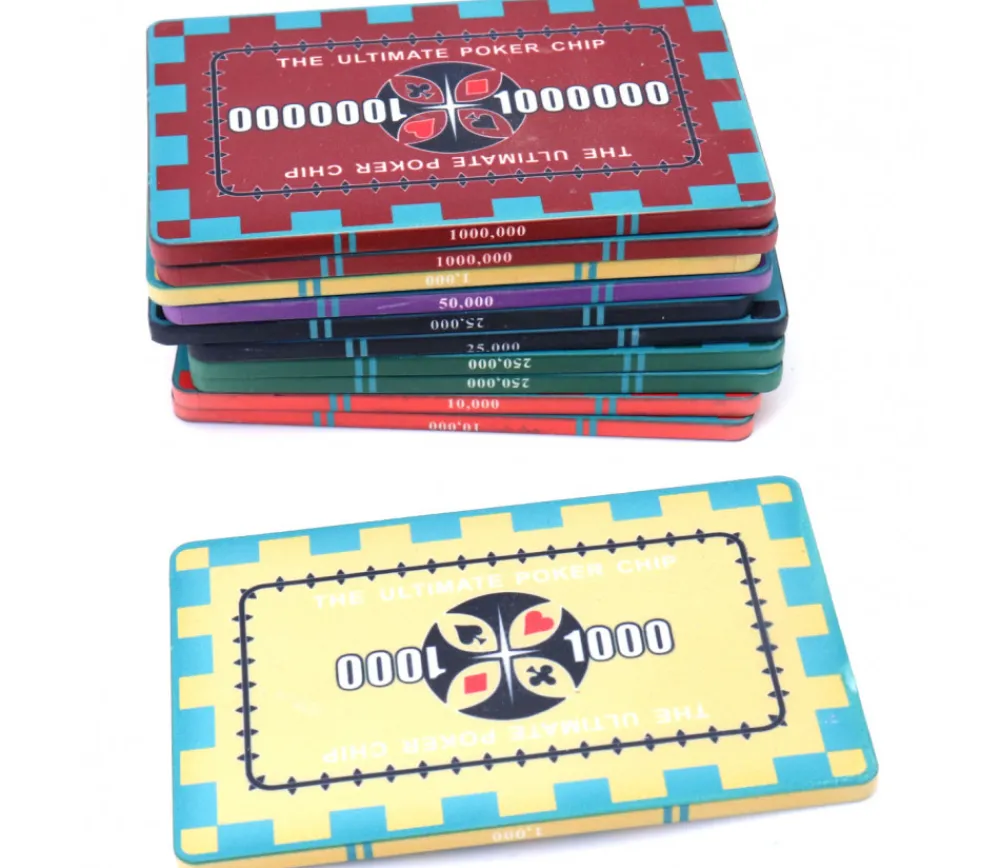 Tout Pour le Jeu Plaque céramique rouge poker valeur 1000000 - 40 gr