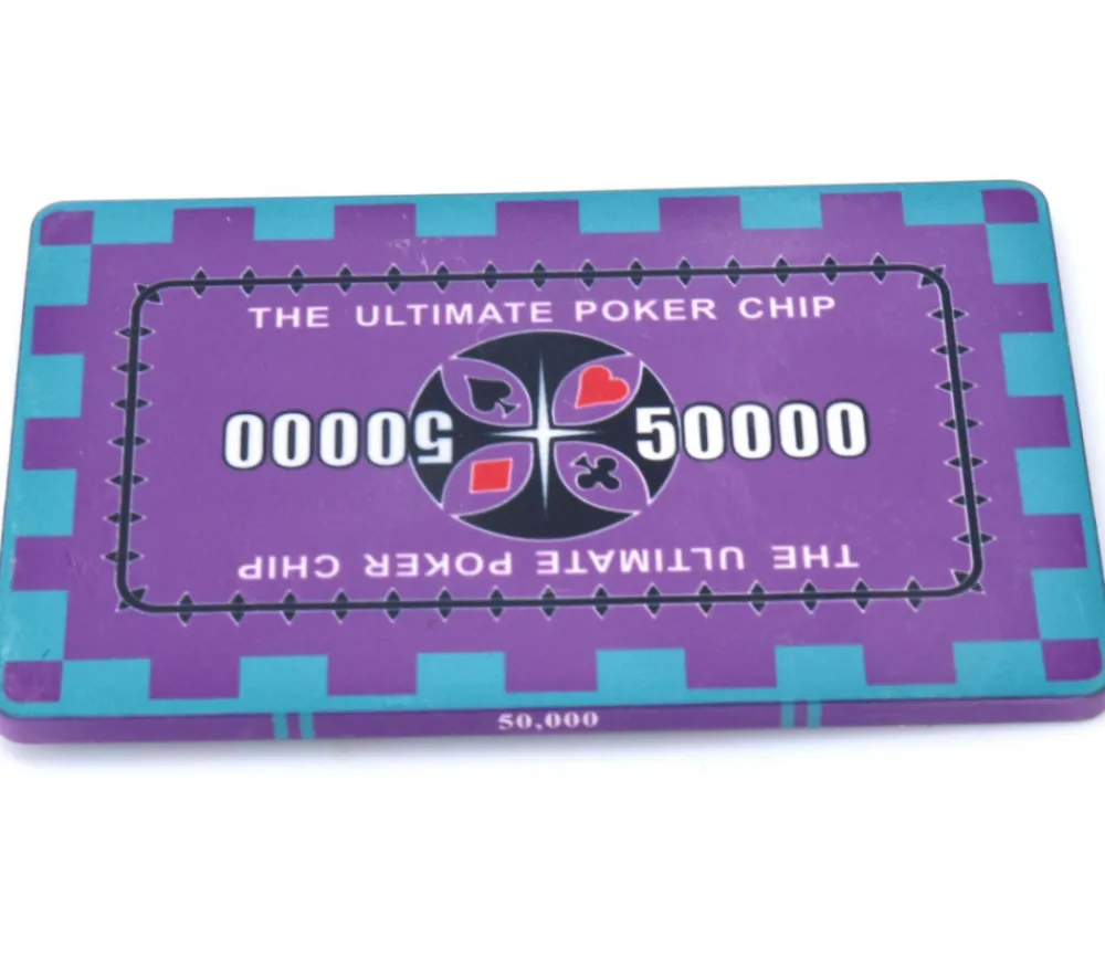 Tout Pour le Jeu Plaque céramique violet valeur 50000 pour poker 40 gr