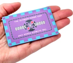 Tout Pour le Jeu Plaque céramique violet valeur 50000 pour poker 40 gr