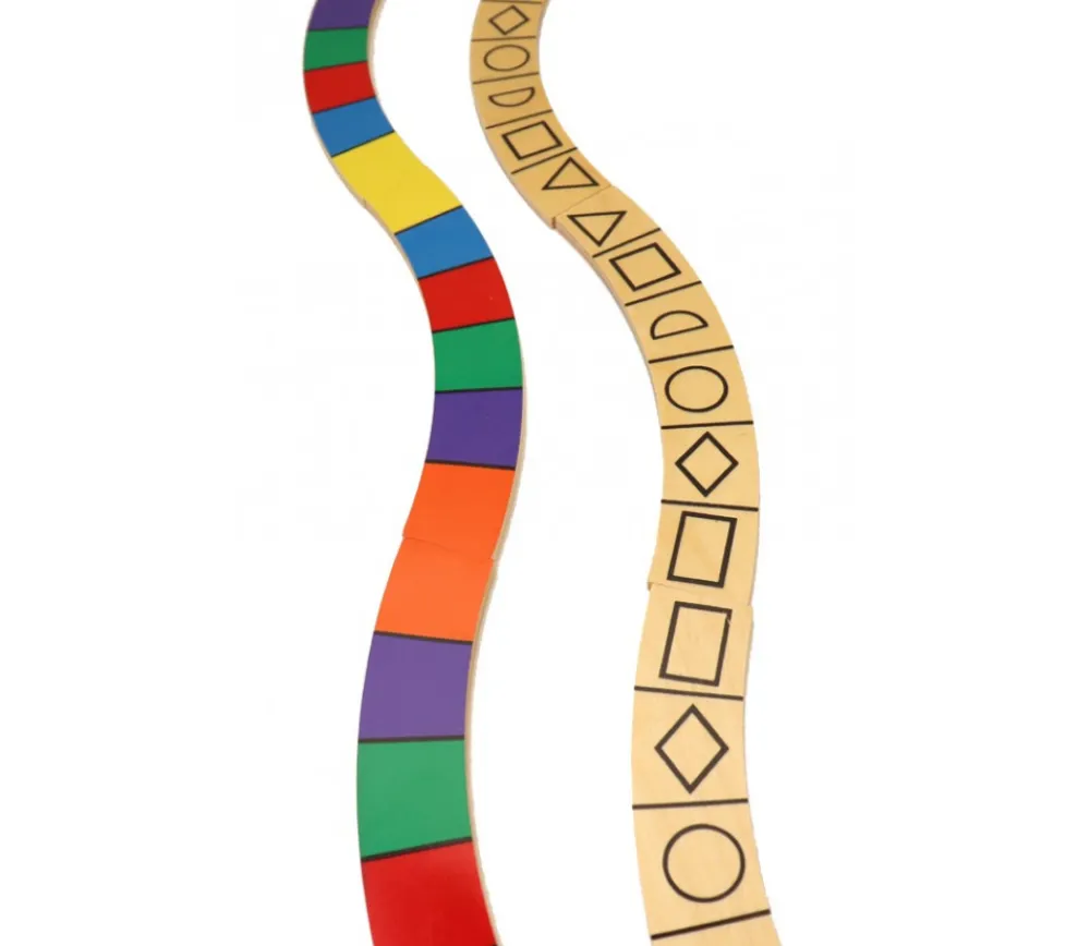 Tout Pour le Jeu Plaquette bois couleurs et formes 20 x 3 x 0.5 cm