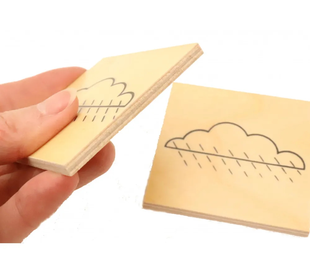 Tout Pour le Jeu Plaquette nuage de 6,9 cm en bois