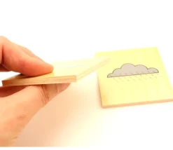 Tout Pour le Jeu Plaquette nuage gris en bois 7 cm